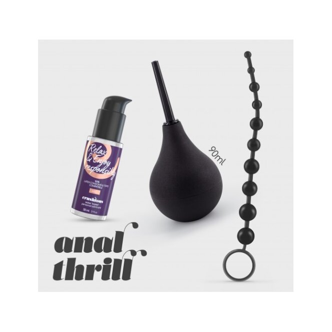 Crushious Anal Thrill Doccia Anale 90ml + Lubrificante 50ml + Catena Anale 10 Perle-2