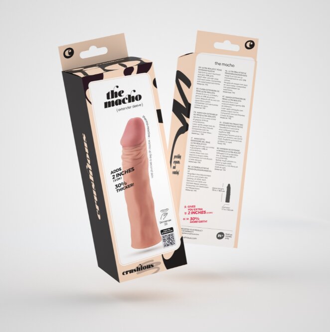 Crushious The Macho Guaina Realistica Per Pene Con Estensione Di 2"-8