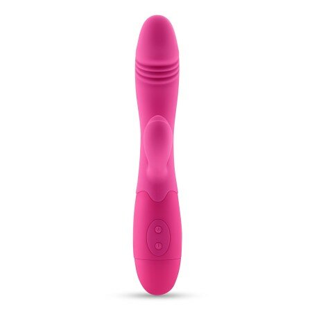 Crushious Vibratore Rabbit Ricaricabile Blossoms Rosa Forte Con Lubrificante A Base D'acqua-1