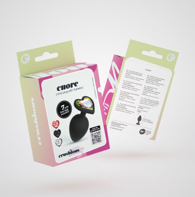Crushious Cuore Plug Anale Piccolo Con 4 Gioielli Intercambiabili-8