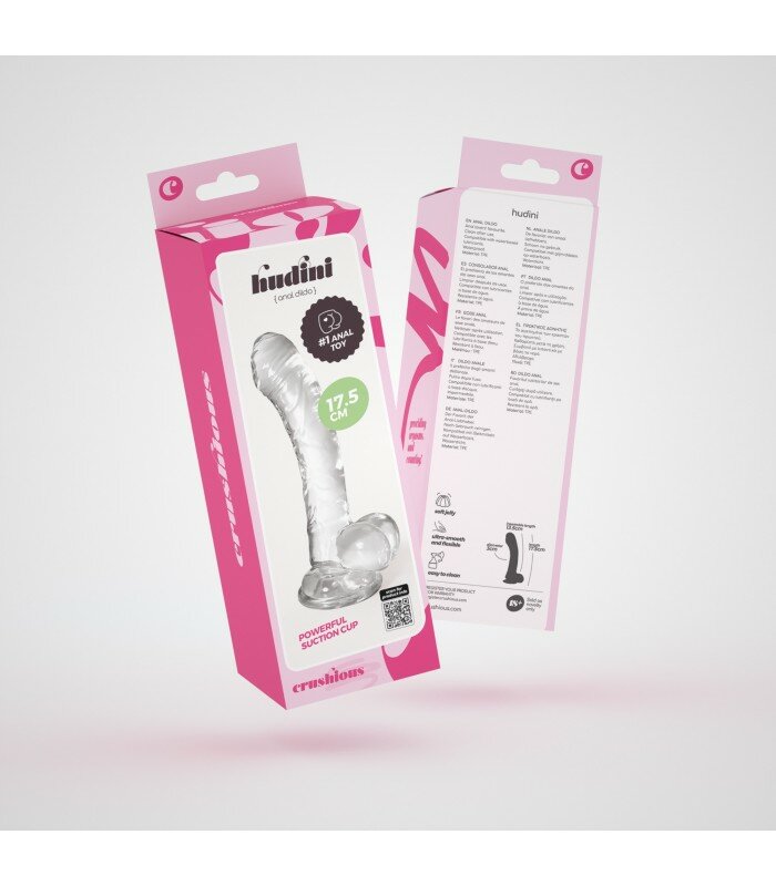 Crushious Hudini Dildo Anale Gelatinoso Trasparente-7
