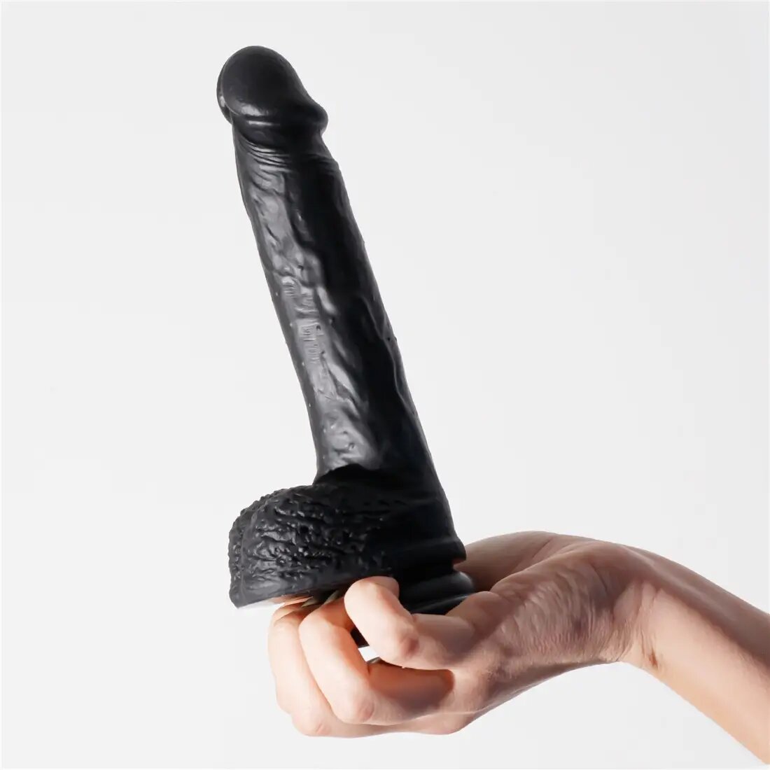 Crushious Dildo Invitiktus 8 In Silicone Liquido Colore Nero-3