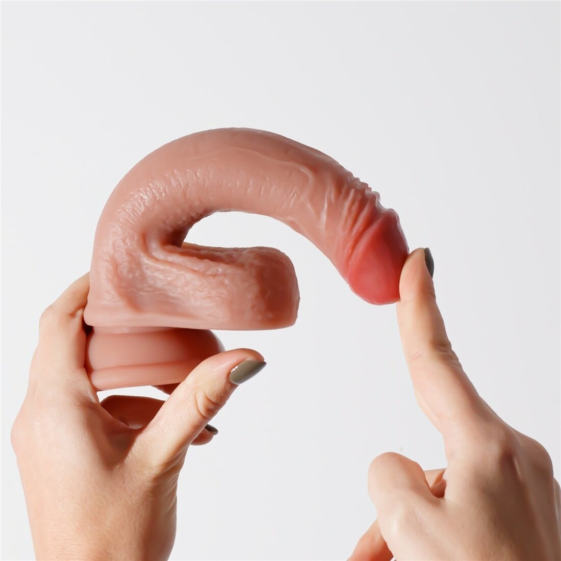 Crushious Dildo Invitiktus 7 In Silicone Liquido Color Carne-3