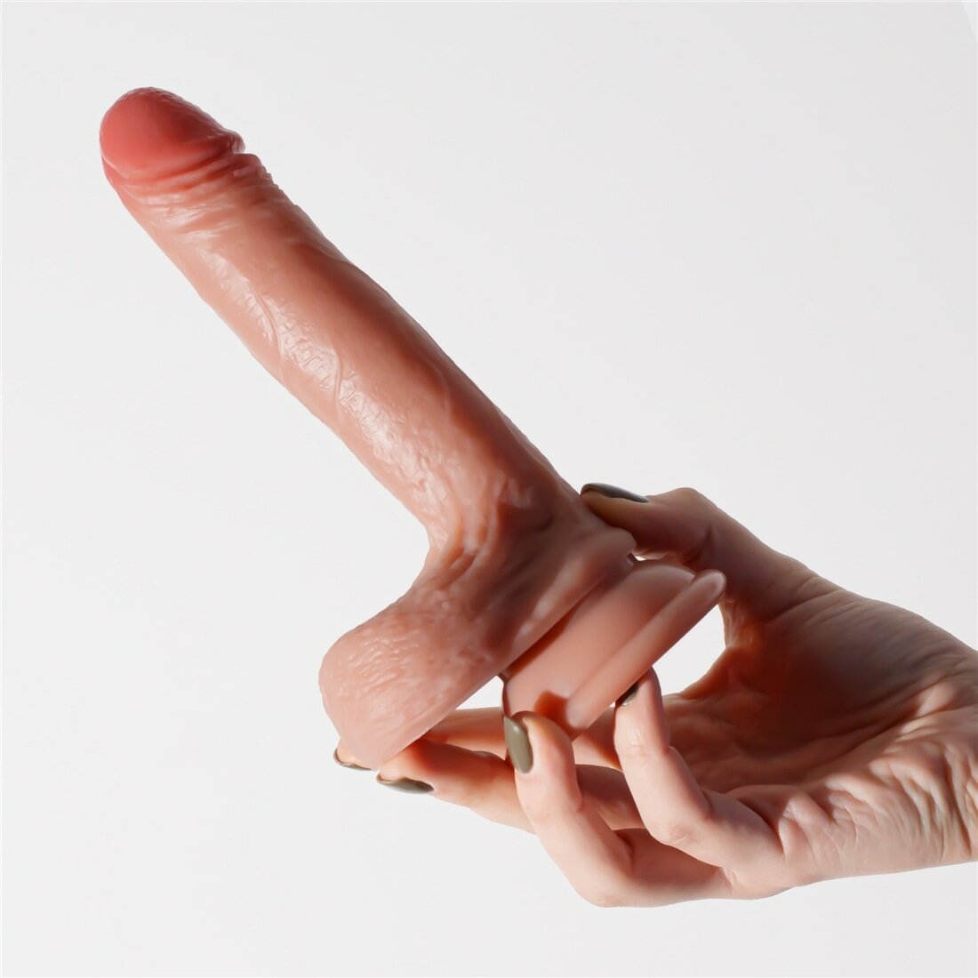 Crushious Dildo Invitiktus 7 In Silicone Liquido Color Carne-2