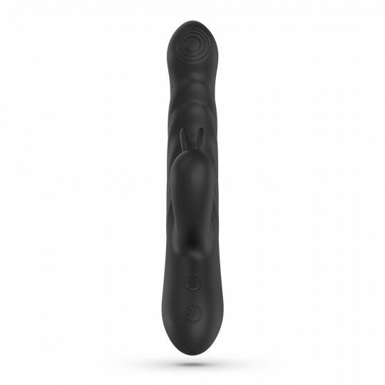 Crushious Lapin Vibratore Rabbit Ricaricabile Con Spinta Nero-3