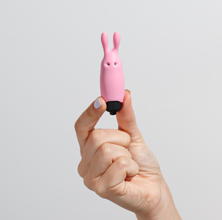 Crushious O-Pet Vibratore Tascabile Coniglio Con Palla A 10 Vibrazioni Rosa Pastello-2
