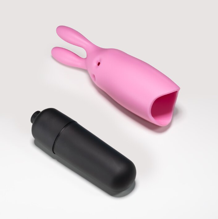 Crushious O-Pet Vibratore Tascabile Coniglio Con Palla A 10 Vibrazioni Rosa Pastello-3