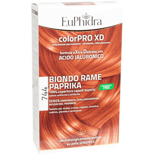 Euphidra ColorPro Extra Delicata con Acido Ialuronico n.744 Biondo Rame Paprika-2
