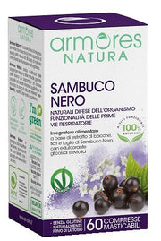 Armores Natura Sambuco Nero 60 Compresse Masticabili-1