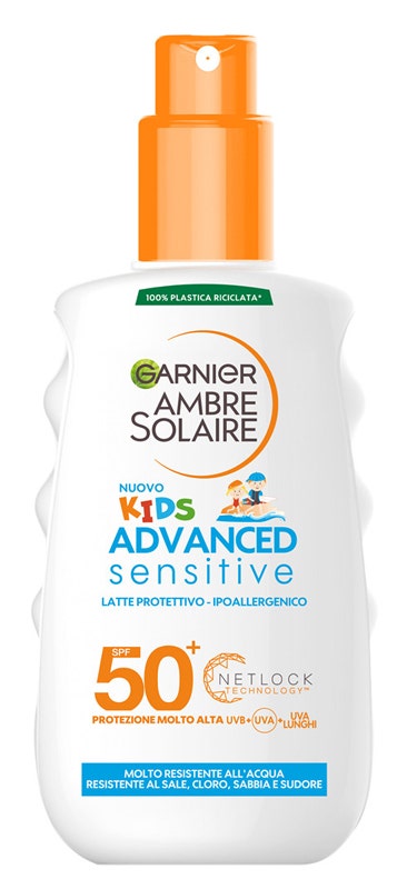 Garnier Ambre Solaire Advance Sensitive Latte Protettivo Bambini Spray 200ml SPF50+-1
