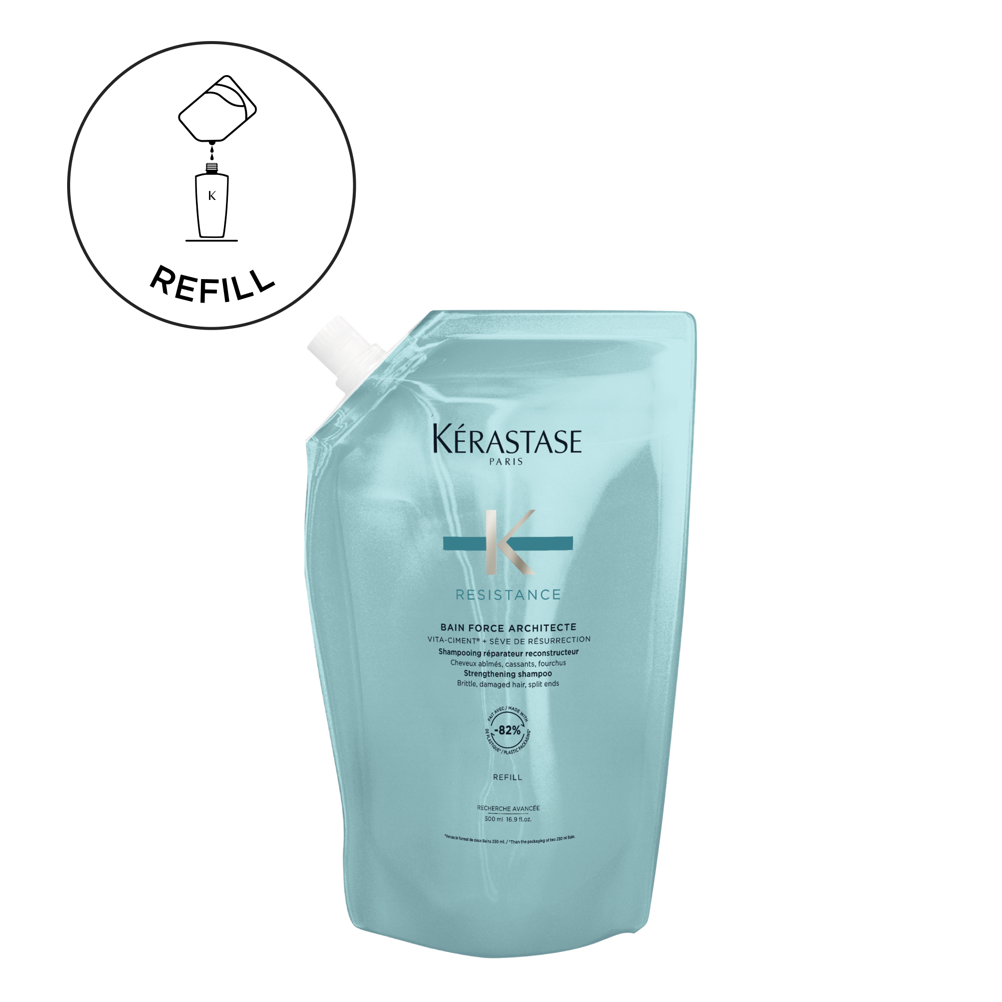 Kérastase Shampoo Bain Force Architecte Refill 500ml