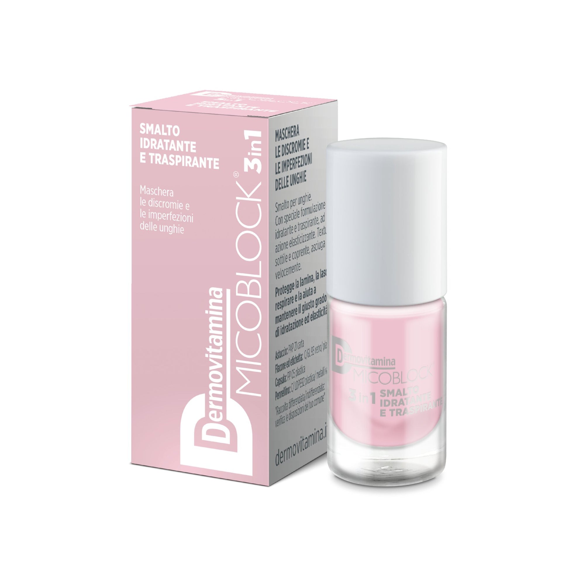 Dermovitamina Micoblock 3in1 Smalto Rosa Chiaro 5ml-2