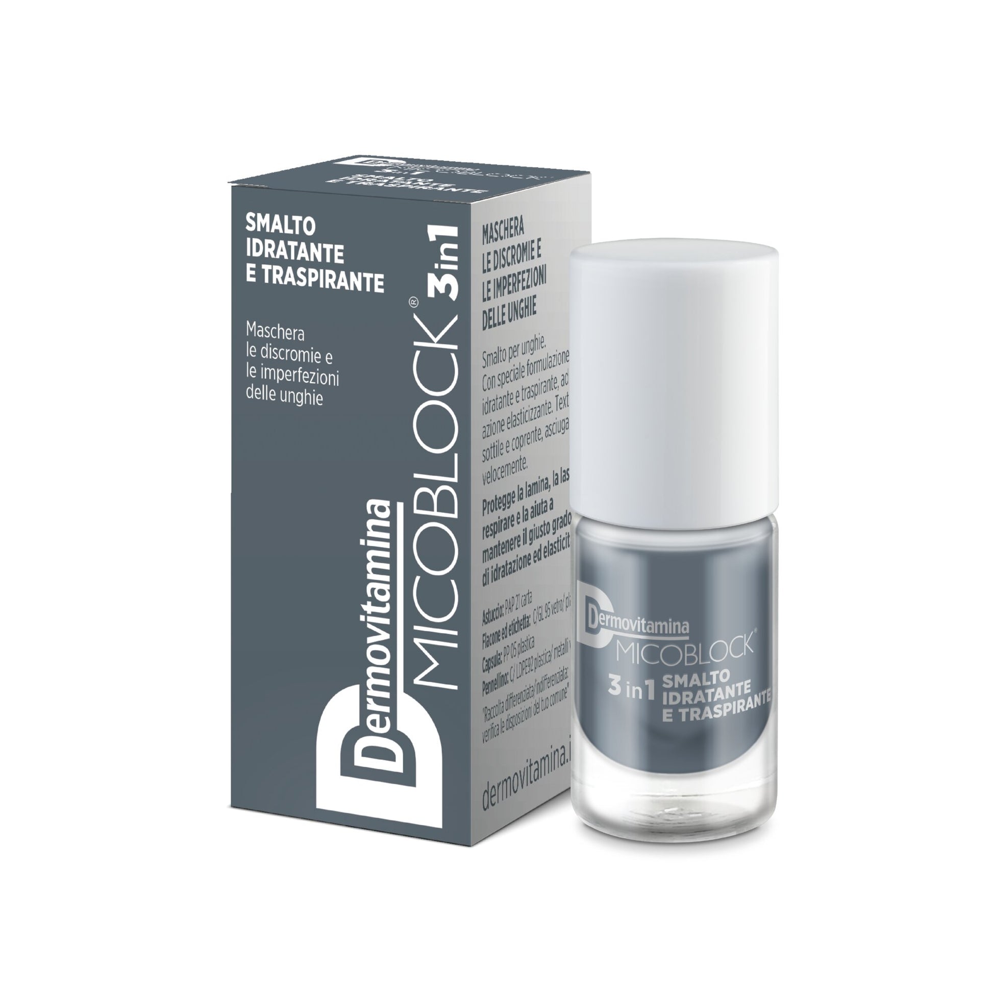 Dermovitamina Micoblock 3in1 Smalto Grigio 5ml-2