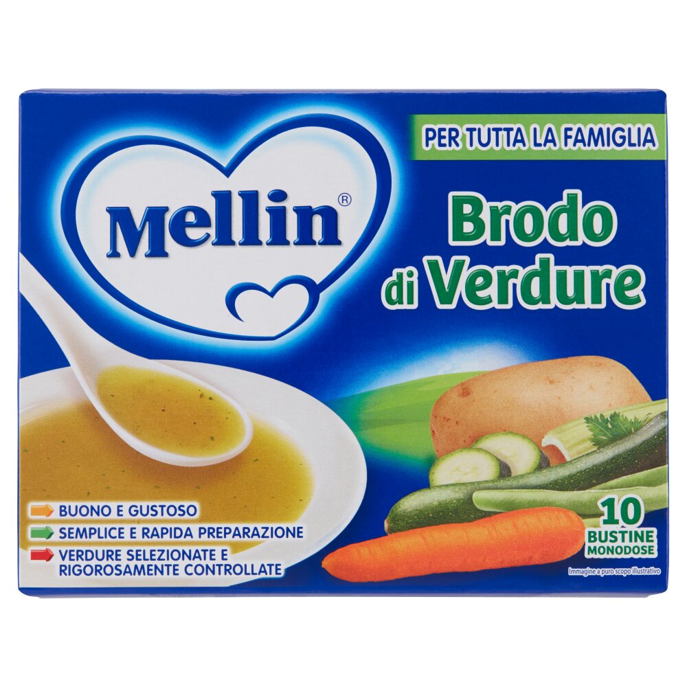 Mellin Brodo Di Verdure 10 Bustine Da 8g-2