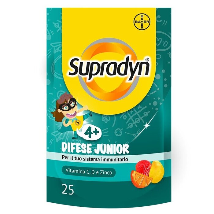 Supradyn Difese Junior Integratore Difese Immunitarie con Vitamina C D e Zinco 25 Caramelle Gommose-30