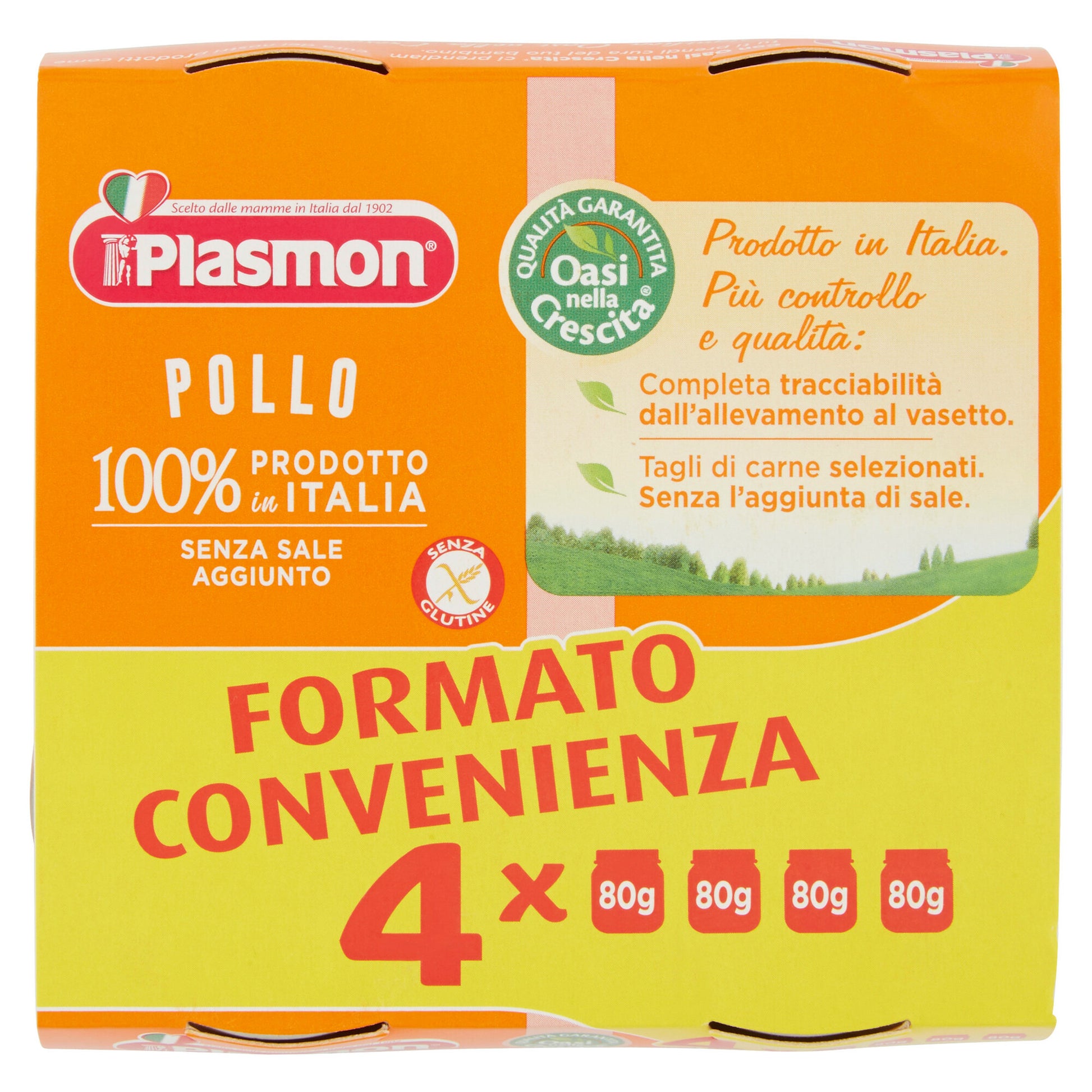 Plasmon Omogeneizzato pollo e cereali 4+ mesi 4x80g-1