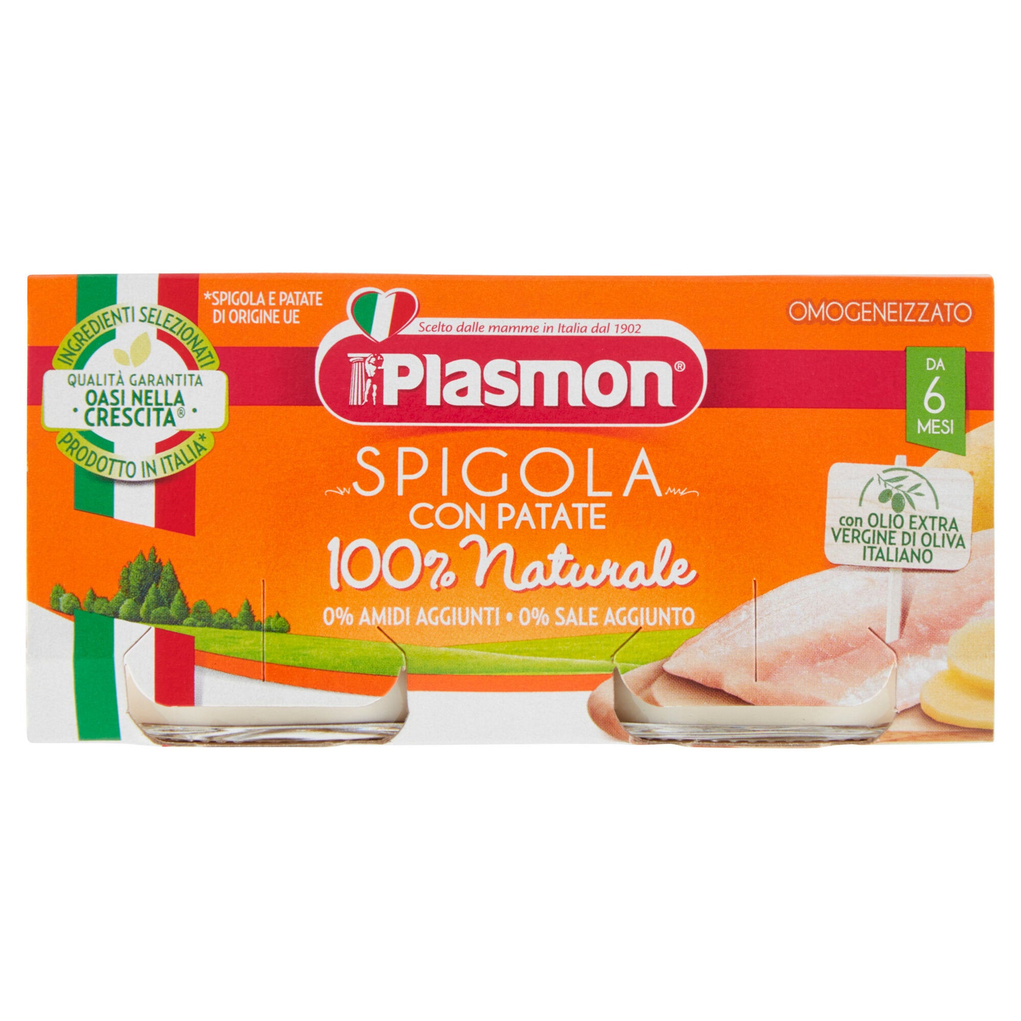 Plasmon Omogeneizzato Spigola e Verdure +6 mesi 2x80g-1