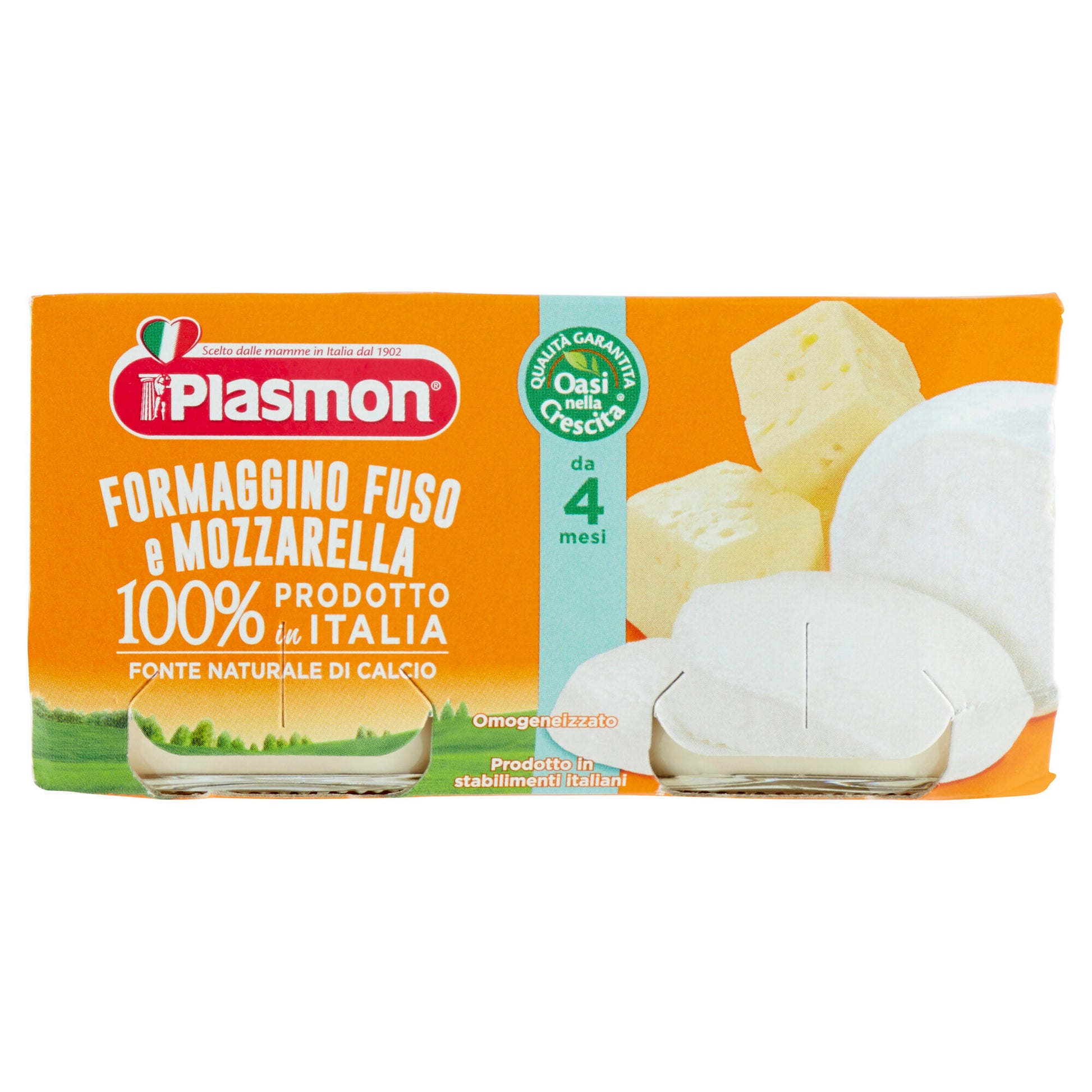 Plasmon Omogeneizzato Formaggino Mozzarella 4/6M+ 2x80g-2