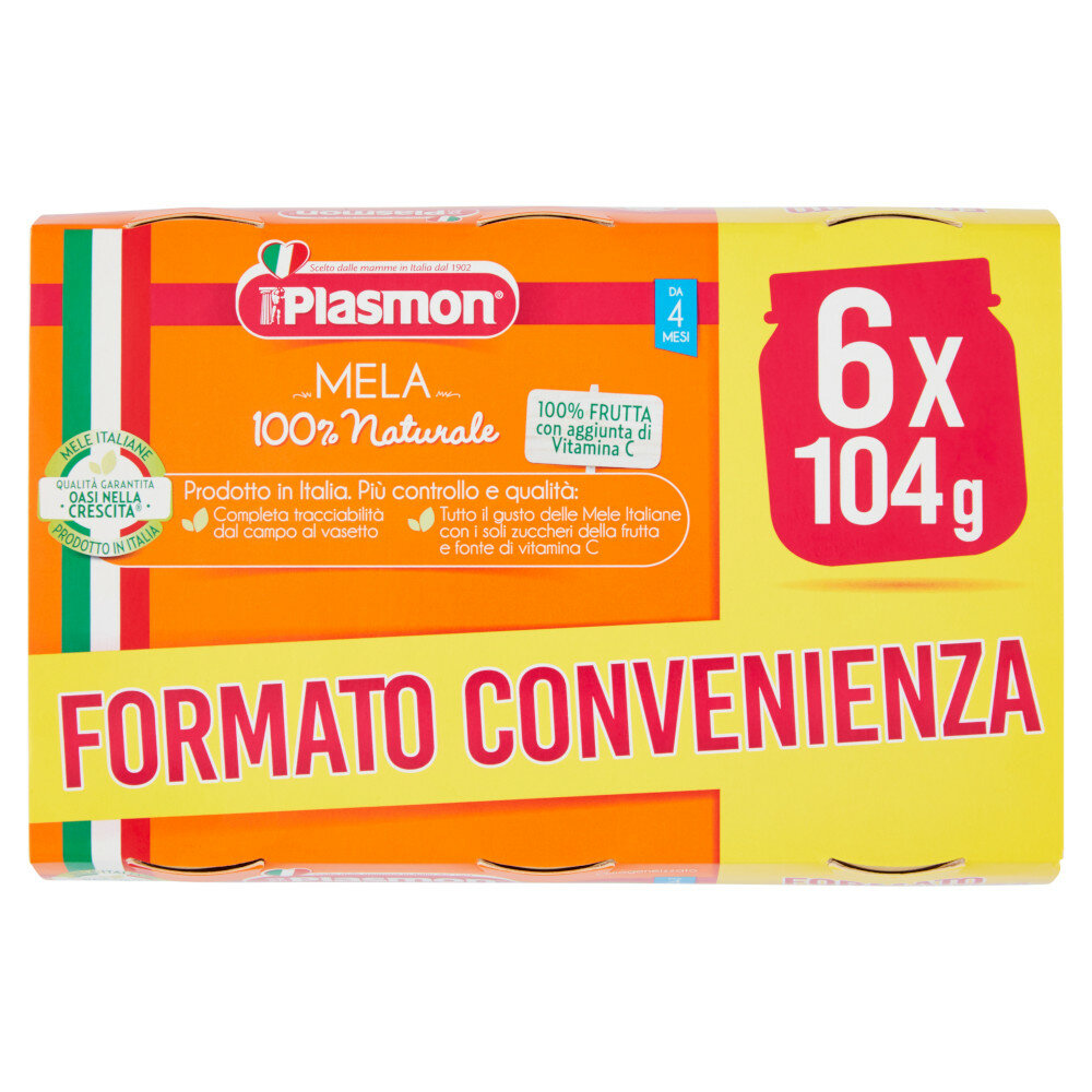 Plasmon omogeneizzato alla mela formato convenienza 6x104g-2