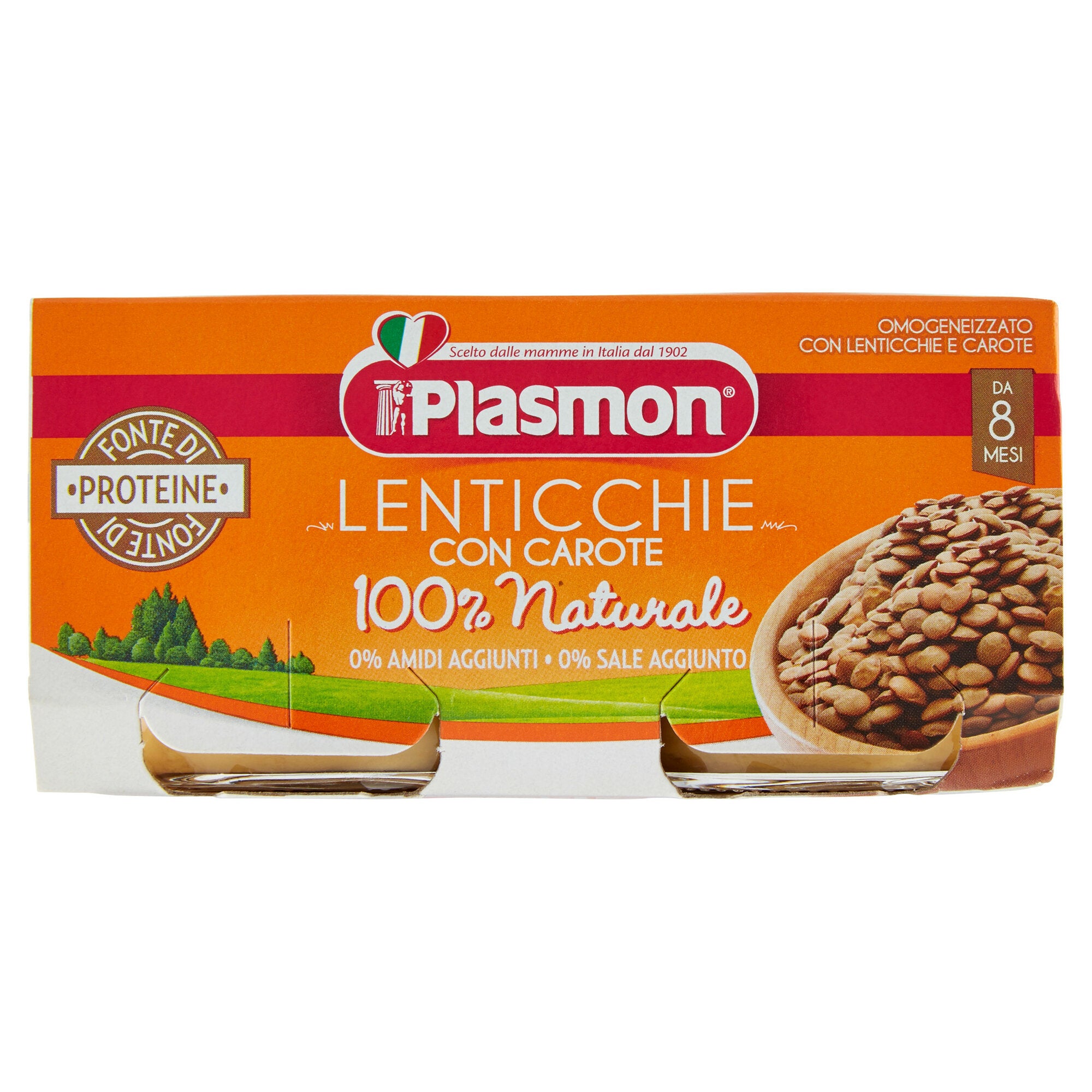 Plasmon Omogeneizzato Lenticchie Con Carote 2x80g-2