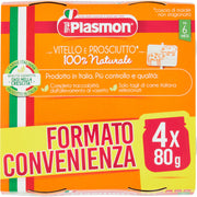 Plasmon Omogeneizzato Vitello/Prosciutto 4x80g 6Mesi+-2