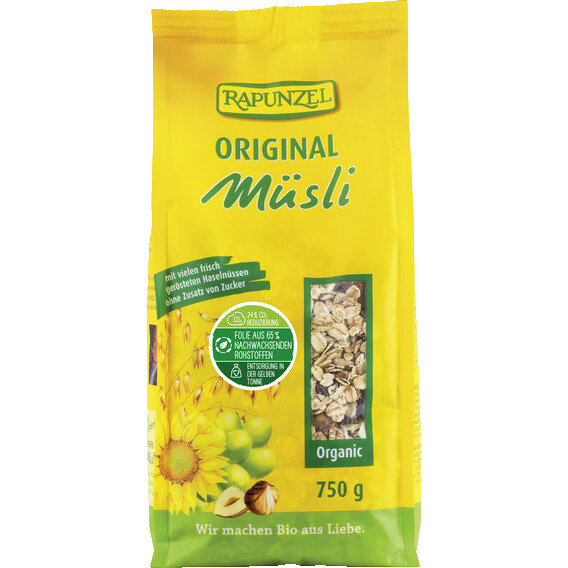 Rapunzel Muesli biologici con nocciole e uvetta 750 g-2