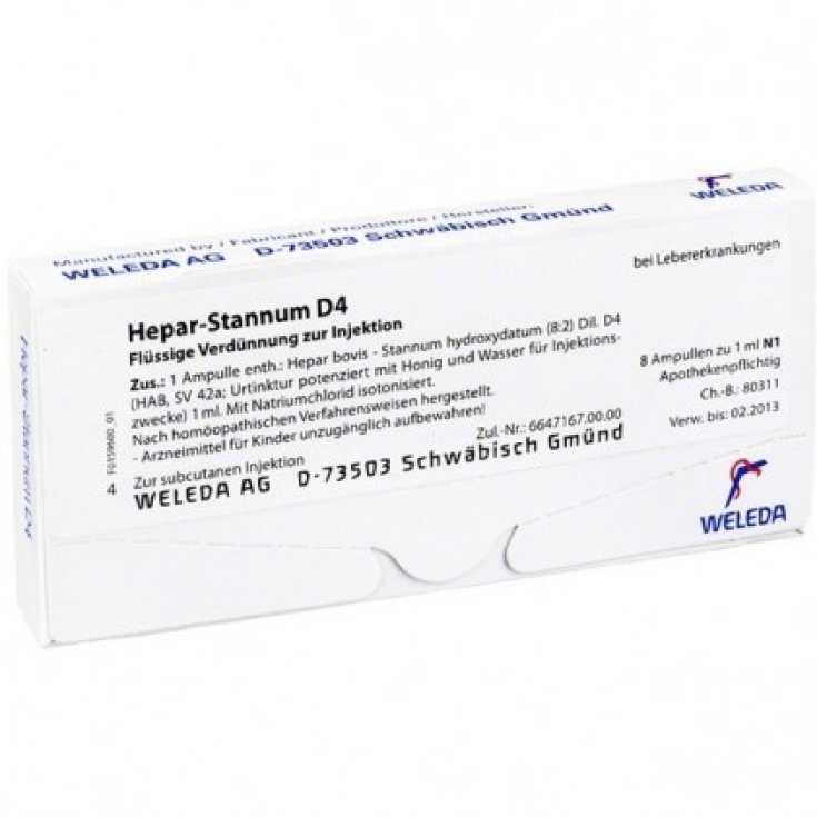 Weleda Hepar-Stannum D4 medicinale omeopatico 8 fiale