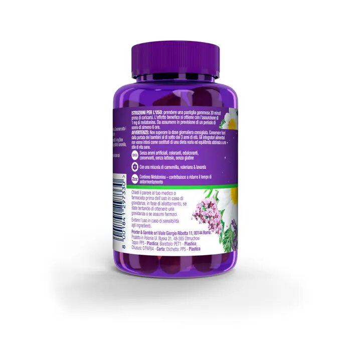 ZzzQuil NATURA Per Dormire 60 Pastiglie Gommose a Base di Melatonina con Camomilla Valeriana Lavanda-7