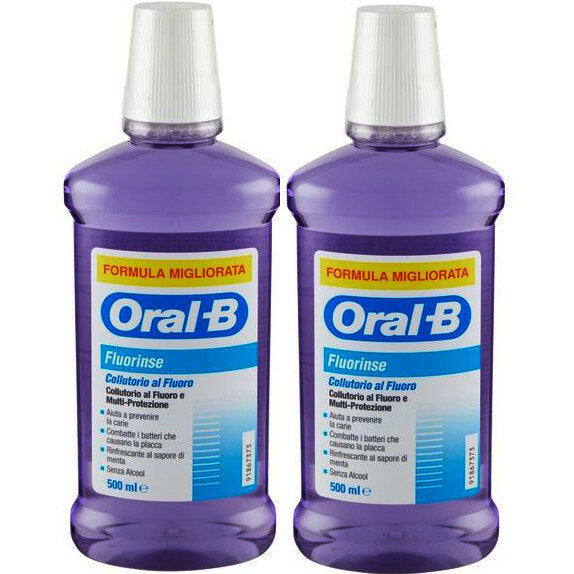 Oral-B Fluorinse collutorio al fluoro doppia confezione 2x500ml-2