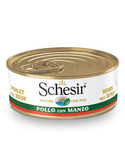 Schesir Pollo Con Manzo Cibo Umido Cani Adulti Lattina 150 g-2