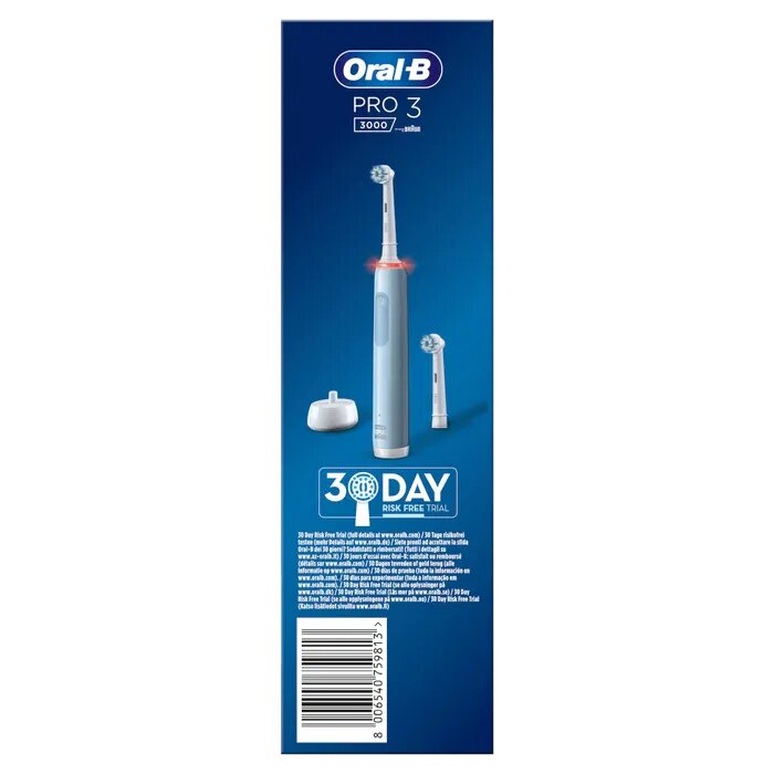 Oral-B Pro 3 3000 Blu spazzolino elettrico ricaricabile + 2 testine di ricambio-7