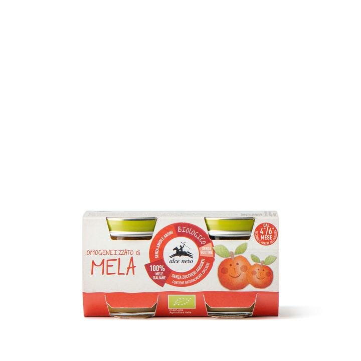 Alce Nero Omogeneizzato di Mela biologico 2x80g-2