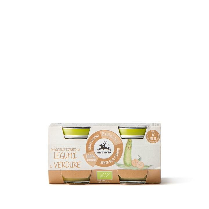 Alce Nero Omogeneizzato Bio Legumi e Verdure 2x80g-2