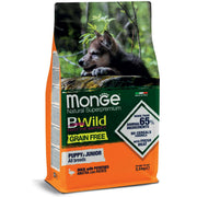 Monge B Wild Grain Free Anatra Con Patate Cibo Secco Per Cani Cuccioli Sacco 2,5 Kg-1