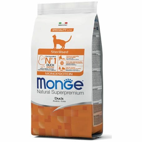 Monge Anatra Monoprotein Cibo Secco Gatti Adulti Sterilizzati Sacco 10 Kg-2