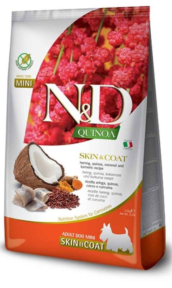 Farmina N&D Quinoa Skin & Coat Herring Cibo Secco Per Cani Adulti Taglia Mini 2,5Kg-1