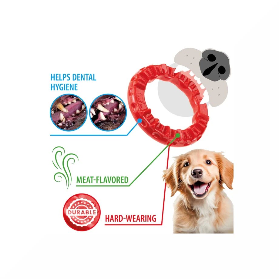 Ferplast Smile Ring Gioco Dentale Anello Taglia Large Rosso Per Cani-4
