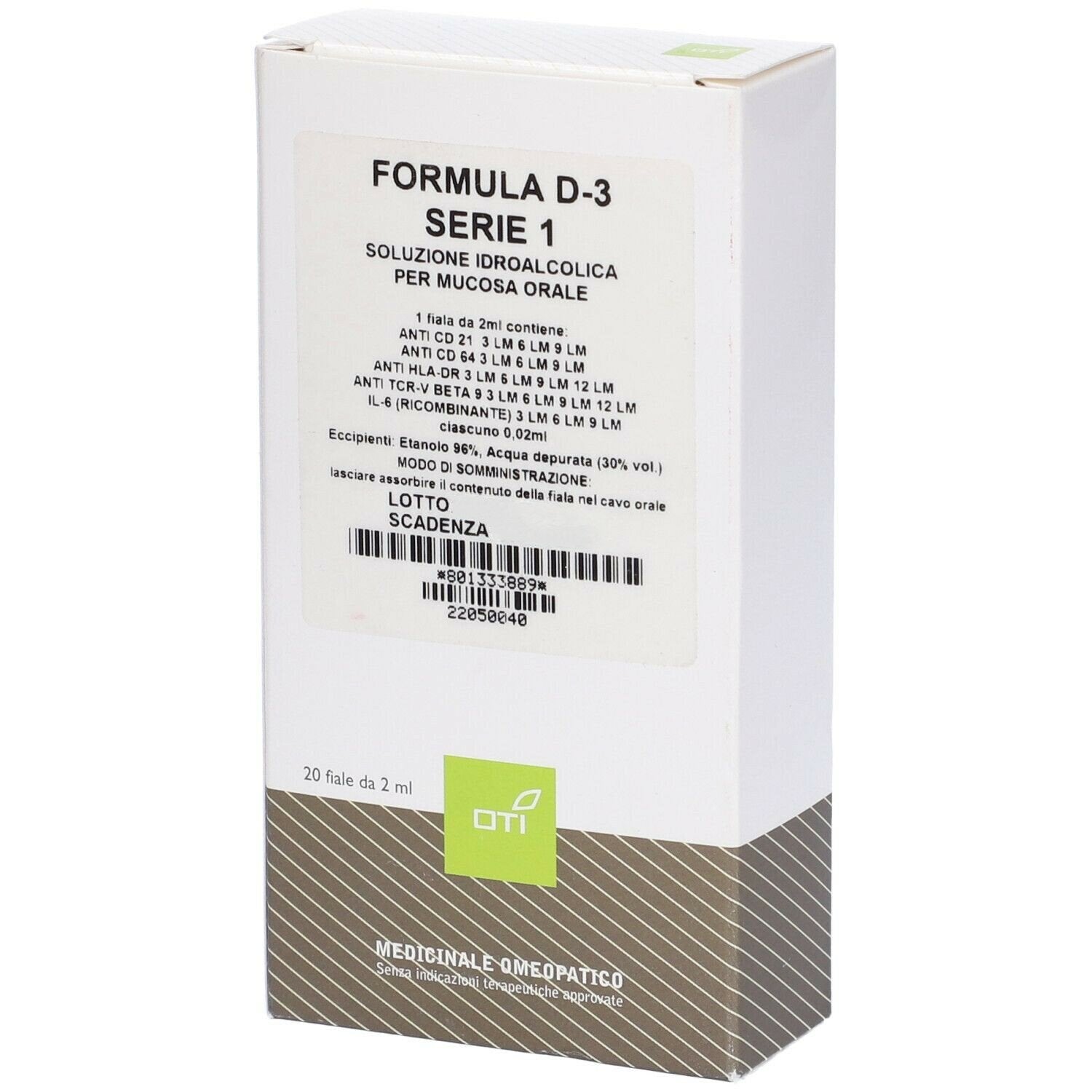 Oti Formula D-3 Serie 1 Soluzione Idroalcolica 20 Fiale 2ml-1
