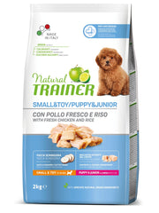 Natural Trainer Crocchette Pollo Fresco Per Cuccioli Taglia Piccola Sacco 2kg-2