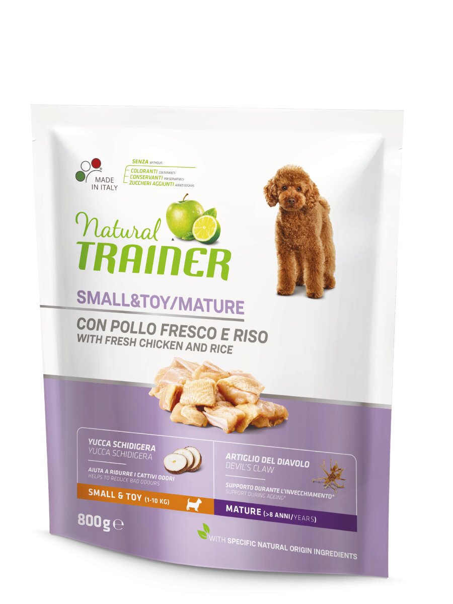 Natural Trainer Crocchette Pollo Fresco Per Cani Adulti Taglia Piccola Sacco 800g-2