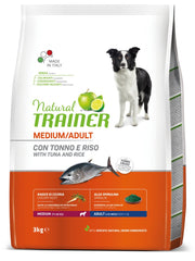 Natural Trainer Crocchette Tonno/Riso/Alga Spirulina Per Cani Taglia Media Sacco 3kg-2