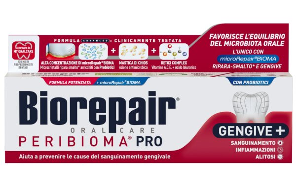 Biorepair Peribioma Pro utile per il sanguinamento gengivale dentifricio 75ml-1