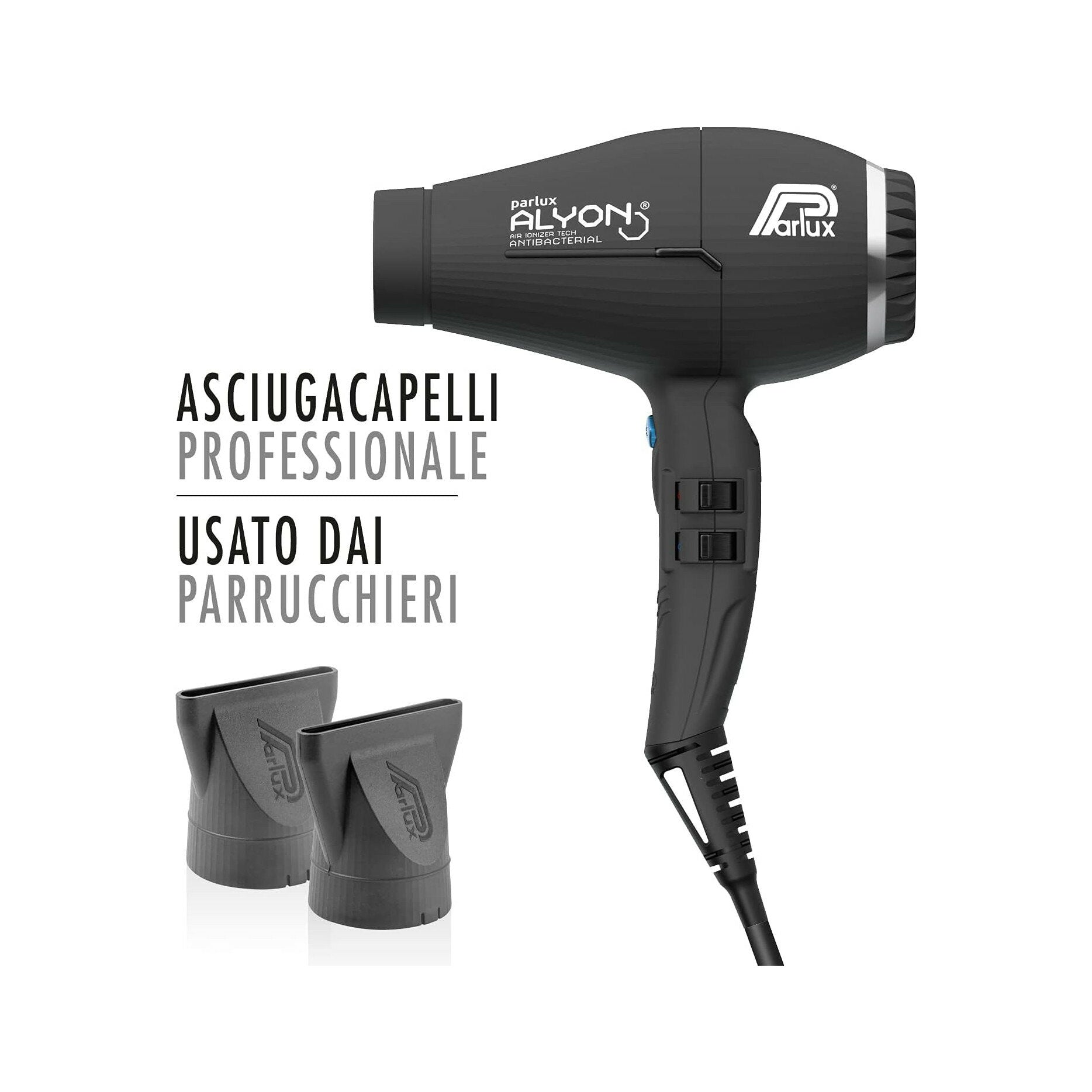 Parlux Asciugacapelli Professionale Alyon Nero Opaco-2