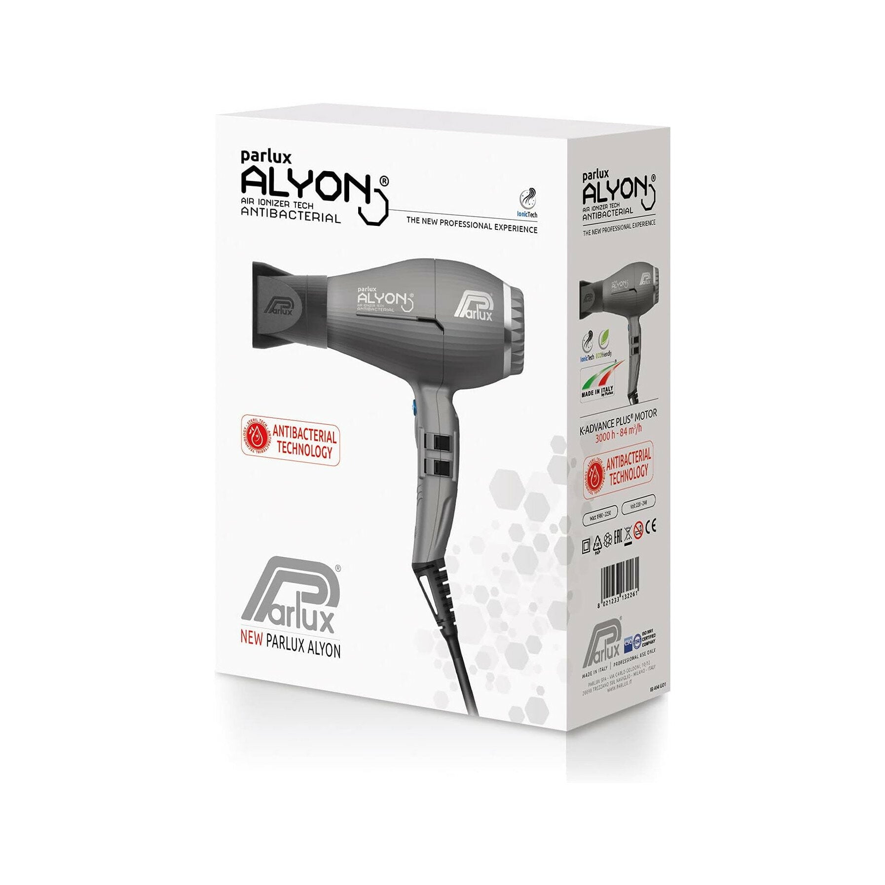 Parlux Asciugacapelli Professionale Alyon Grigio Opaco-4