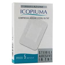 Icopiuma Benda Compressa Adesiva in Tessuto Non Tessuto 10x30 cm 2 Pezzi-1