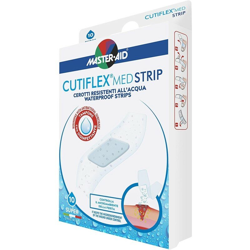 Master-Aid Cutiflex Strip Cerotto Trasparente Impermeabile 10 Pezzi-3