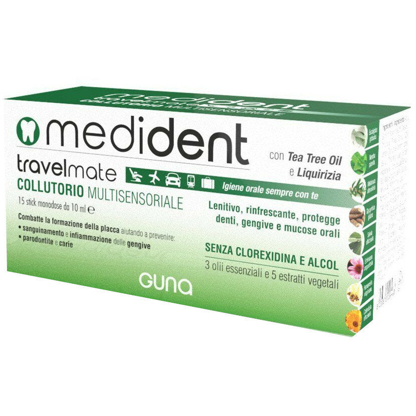 Medident Travelmate Collutorio Multisensoriale 15 Stick Monodose-1