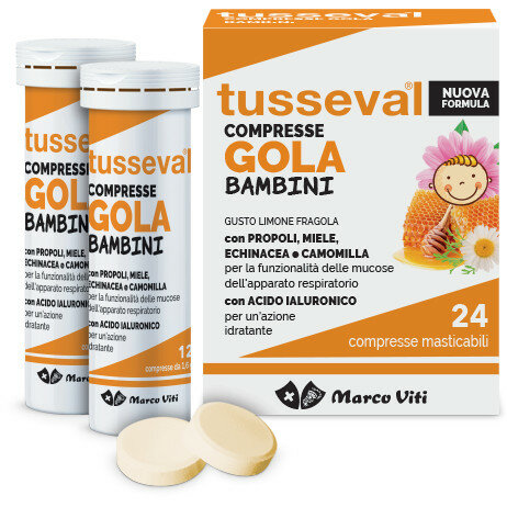 Tusseval Gola Bambini 24 Compresse Masticabili-2