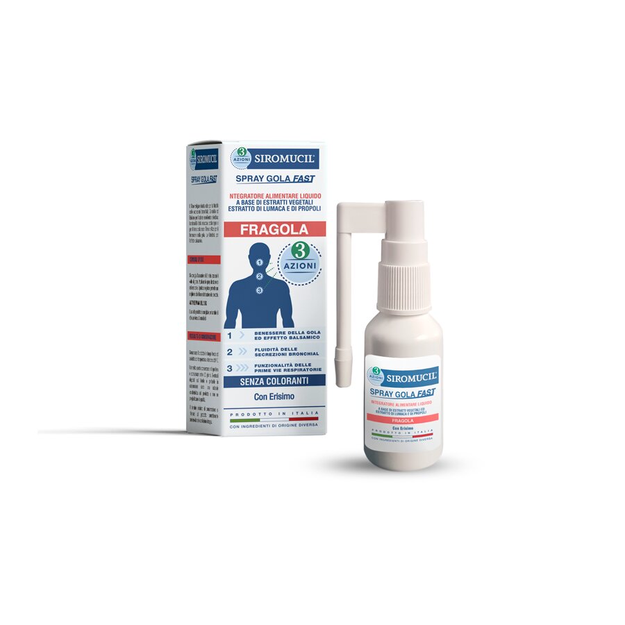 Siromucil 3 Azione Spray Gola gusto Fragola 15ml-2