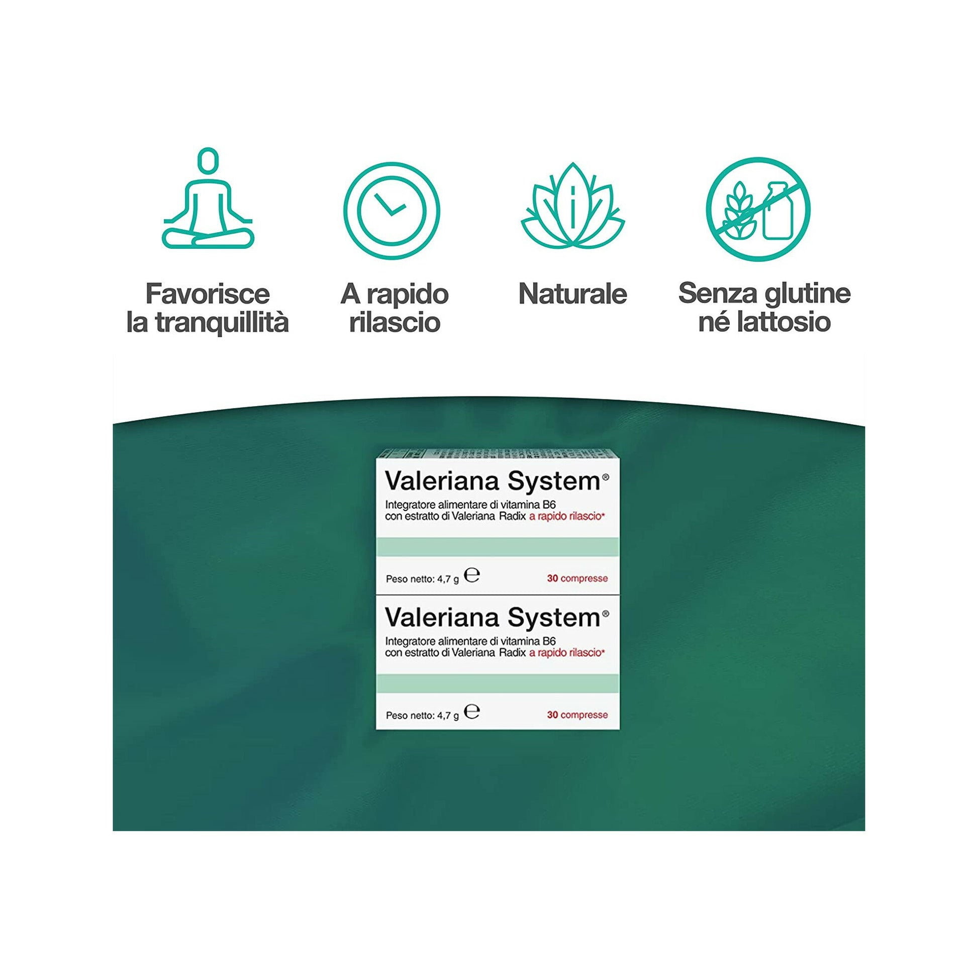 Valeriana System a rapido rilascio per favorire il sonno 60 compresse-3